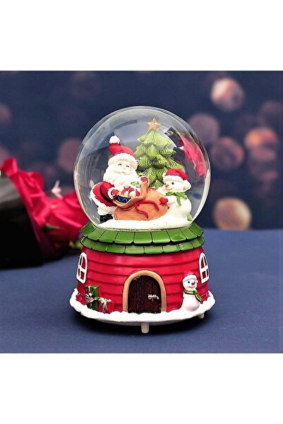 HEPBİMODA Noel Baba Ve Kardan Adam Yeni Yıl Işıklı Müzikli Püskürtmeli Büyük Boy
