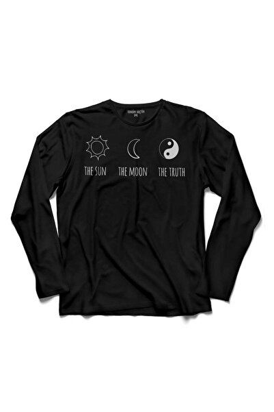Kendim Seçtim Muška crna majica dugih rukava The Sun The Moon The Truth Moon ...