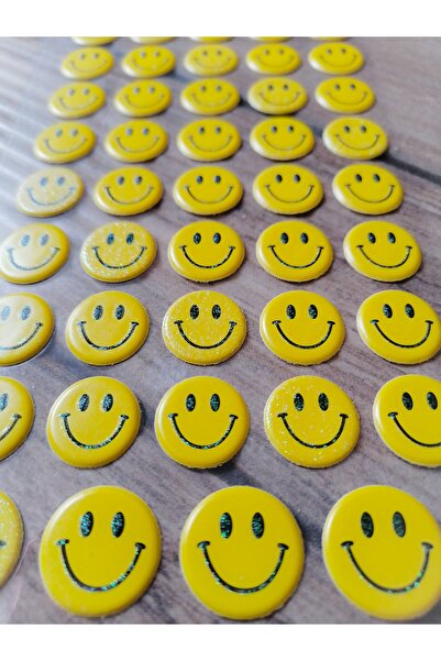 AlkazanAnkara Gülen Yüz Kabartmalı Emoji Sticker 44 Adet