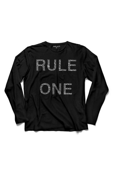 Kendim Seçtim Tricou cu mânecă lungă The Rules Of Fight Club First Rule