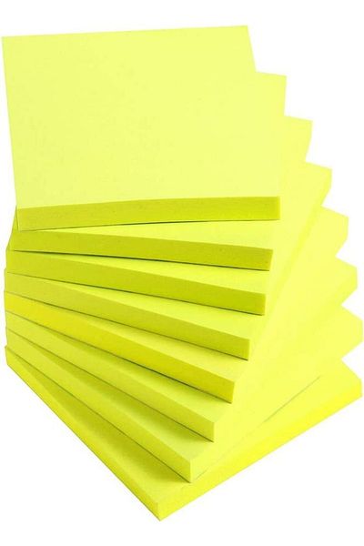 Janissary Square Postit Adhesive Paper 80 Sheets 4 Pieces Yellow Color