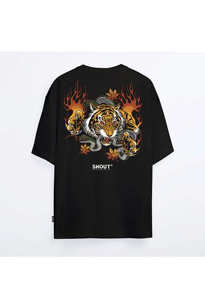 Shout Μπλουζάκι Unisex Tiger Vs Snake Limited Edition Oversize