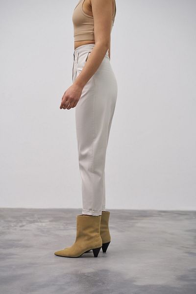 EBU Prive High Waist Slouchy Trousers Beige