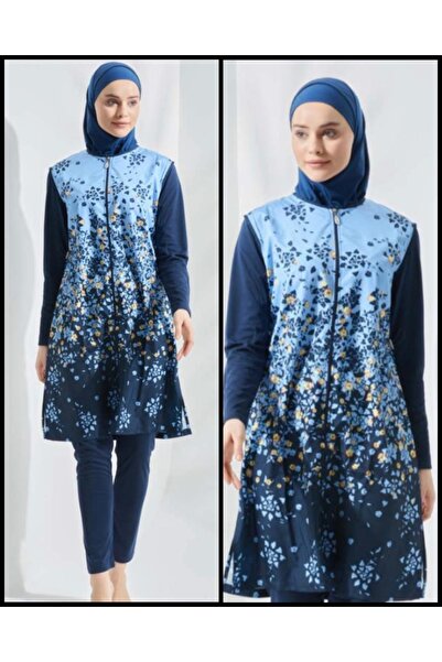 SEAMAY 1002 ملابس السباحة الحجاب الأزرق الداكن