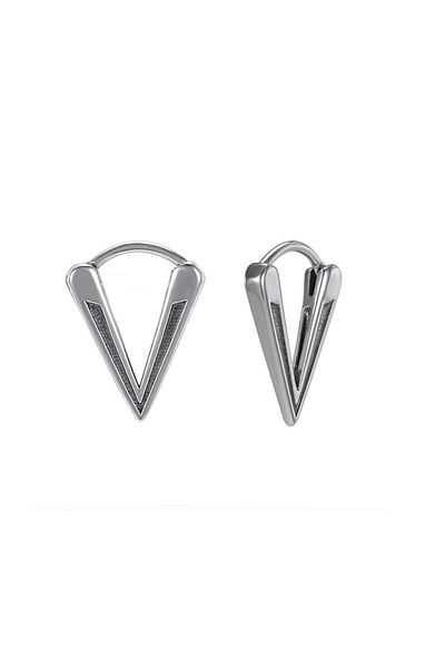 northstarshop Mini Triangle Spike Small High Polishing 316l Steel Men's Earrings