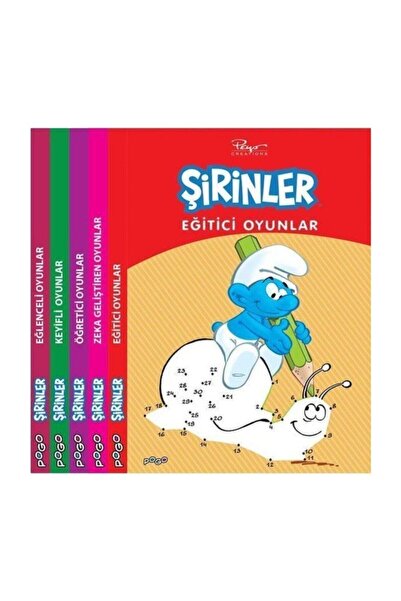 Pogo Çocuk مجموعة كتب لعبة السنافر - مجموعة من 5 كتب