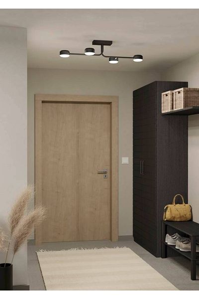 Eglo 900351   Indoor " Clavellına " Black Color Cast Steel Led Ceiling Lamp Ip20 Max: 4X6,8W Width: 89
