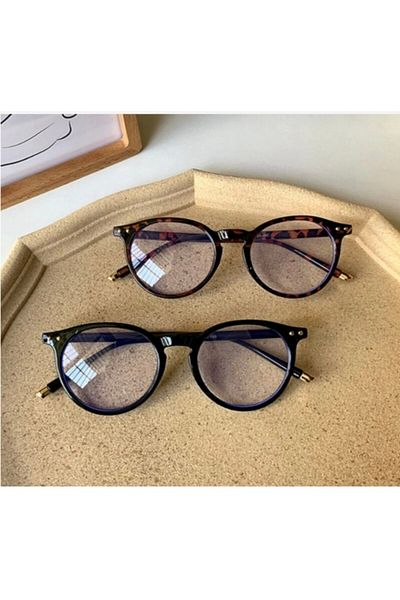 LOOKUP Unisex Blue Transparent Glass Blue Block - Light Protected Glasses, Black Frame