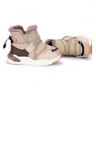 Vicco Pablo Furry Girl's Beige Brown Boots V368