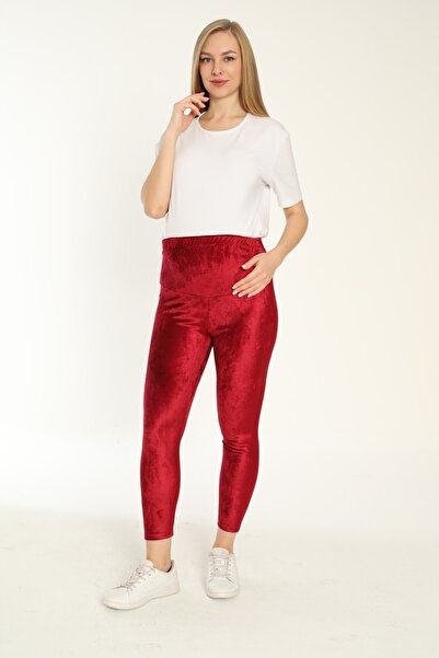 Miss Dünya Lissa Bordo crvene Somot trudničke helanke