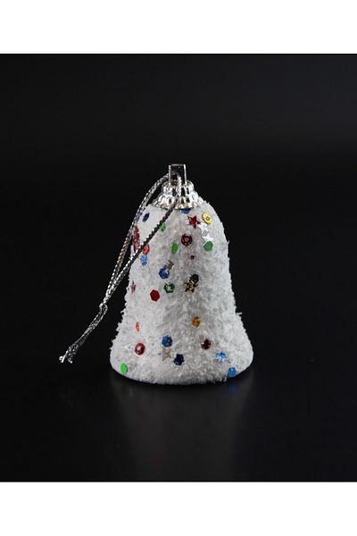 Lora Wedding 5,5 cm peste aspect de zăpadă și 6 bucăți de ornament pentru brad de Crăciun din polistiren