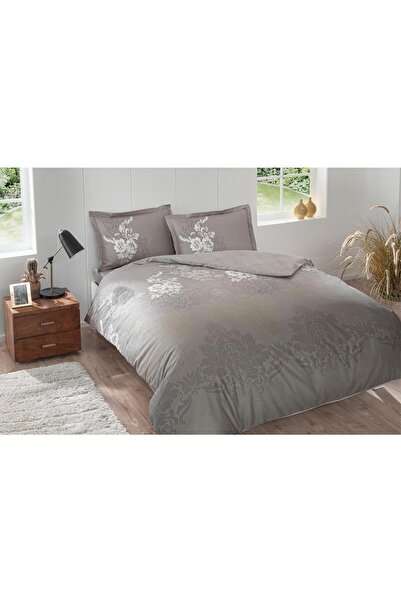 Taç Çift Kişilik Nevresim Takımı Saten Azure Vizon