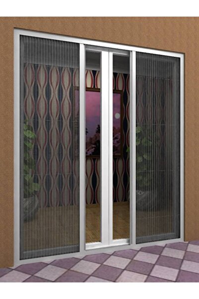 irvaco Pileli Sineklik-duble Kapı 0140_0160x0190_0220 Cm Ölçüleri Arasında Beyaz