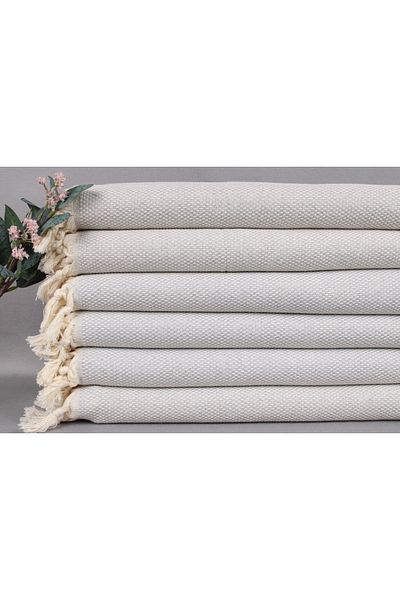 Kayra Export بيشتيمال رمادي فاتح مقاس صغير 45x100 سم قطن