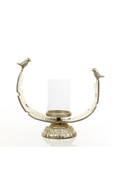 Vitale Altın Kuşlu Mumluk 35cm