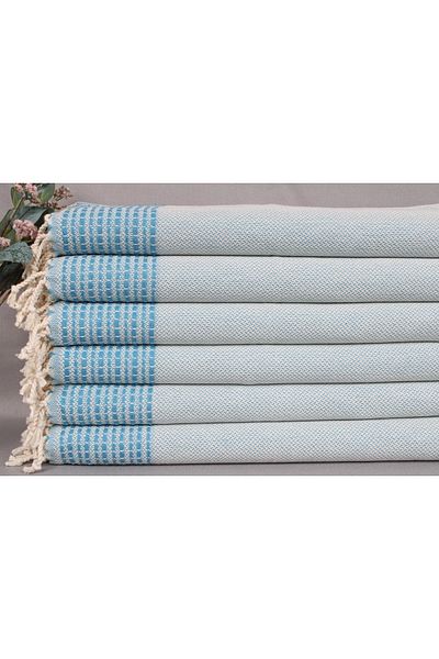 Kayra Export بيشتيمال مجفف شعر تركواز حجم صغير 50x100 سم قطن بيشتيمال