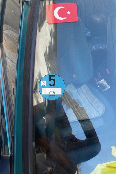 STİCKERCI BEY Set de autocolante pentru parbriz auto italian 5 7*7 cm (lipire interioară)