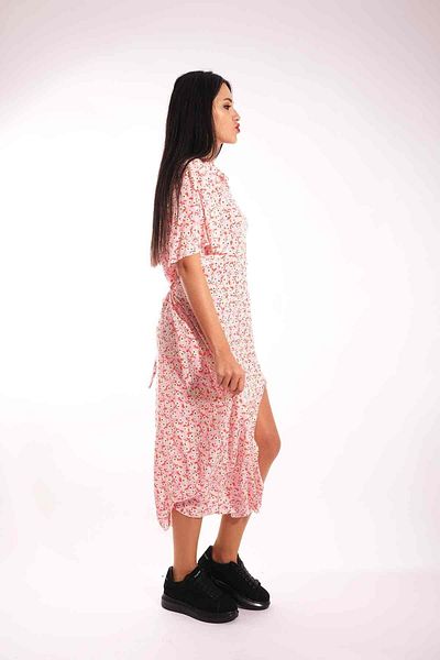 Blues Outlet Rochie cămașă cu flori de damă-roz