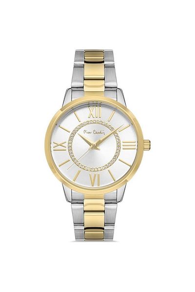 Pierre Cardin 800202 ساعة يد نسائية F05 3atm مقاومة للماء - سوار فولاذي بلون أسود