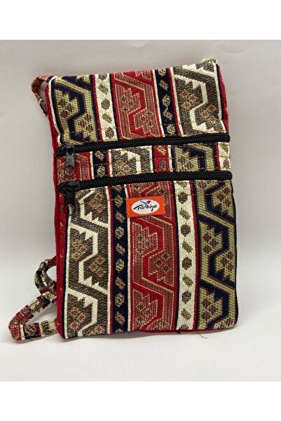 Gürkan Oyuncak Authentic Patterned Zippered Strap Bag Custom Made - Gs301