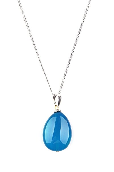 Alibaba Doğaltaş Agate Natural Stone Drop Model Necklace