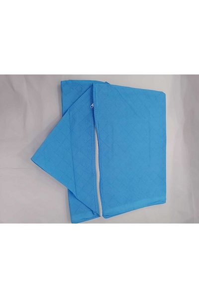 AYHOME 3 bucăți deșeuri de zestre de dimensiuni mari, cu fermoar, cuvertură de pernă, 100 x 50 cm, culoare albastră