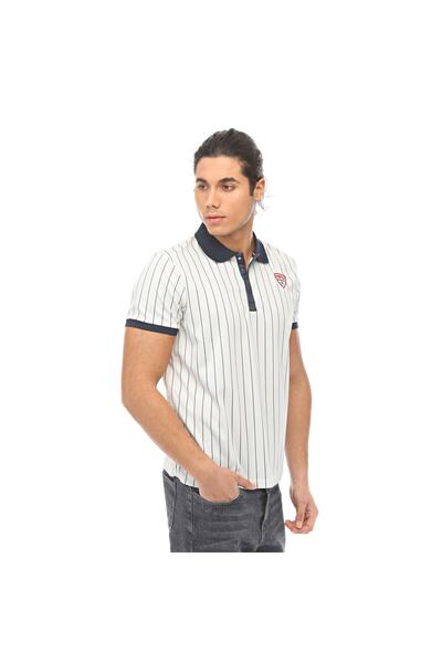 raru Ανδρικό μπλουζάκι Polo - S.p.q.o.r, κοντομάνικο, Libertas White