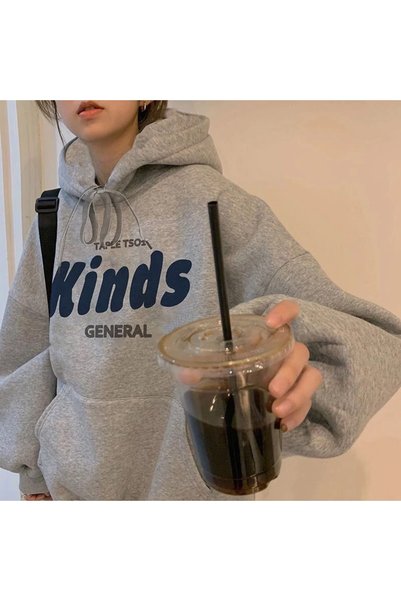 blackbonds Kinds Baskılı Gri Sweatshirt