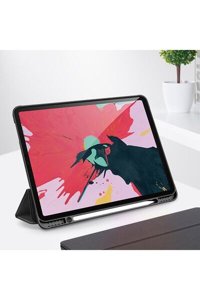 Fuchsia Galaxy Tab S7 Fe Lte T737-t736-t733-t730 Için Premium Kalemlikli Standlı Katlanabilir Tablet Kılıfı