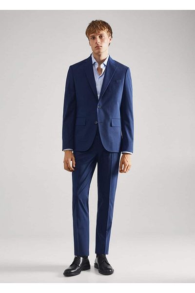 MANGO Man Slim Fit látkové kalhoty