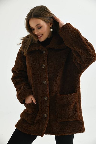 ECRİN MODA Плюшено палто с копчета