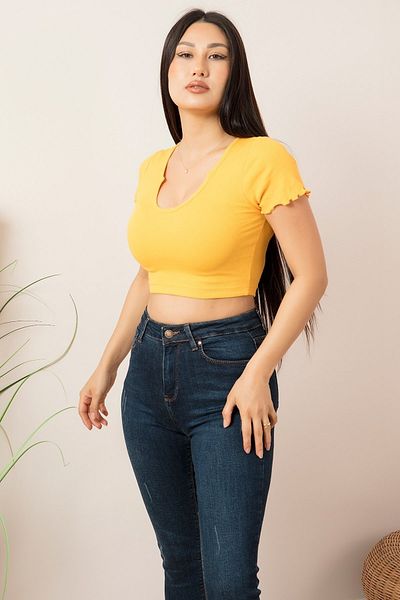 PULLIMM V-Neck Camisole Short Sleeve T-shirt Plm015