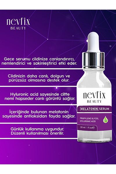 Nevfix Beauty Melatonin Night Serum 30 ml First and Only in Turkey