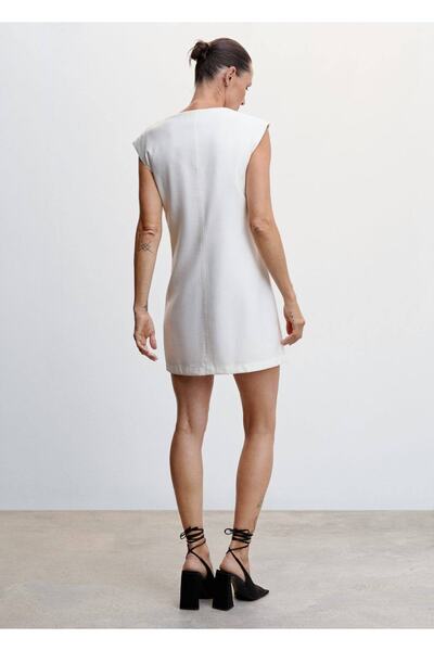 MANGO Woman V Yakalı Kısa Elbise