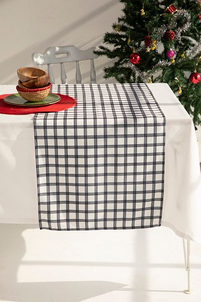 AYSHOME Ays Home Runner în carouri alb-negru