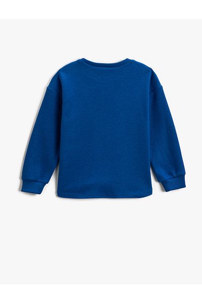 Koton Printed Sweatshirt with Pocket Detail