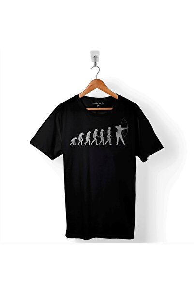 Kendim Seçtim Evolution Human Evolution Bow Arrow Archer Tricou pentru bărbați
