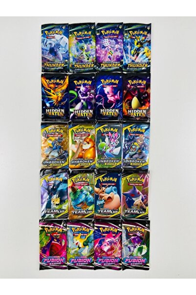 Abetto Market Pokemon 5'li Set 20 Paket 5 Seri Özel Kartlı Pokemon Seti