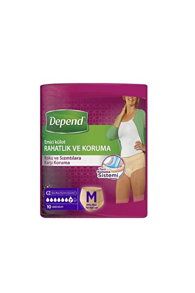 Depend Emici Külot Orta Boy Kadın 10'lu (12 Lİ FIRSAT PAKETİ)