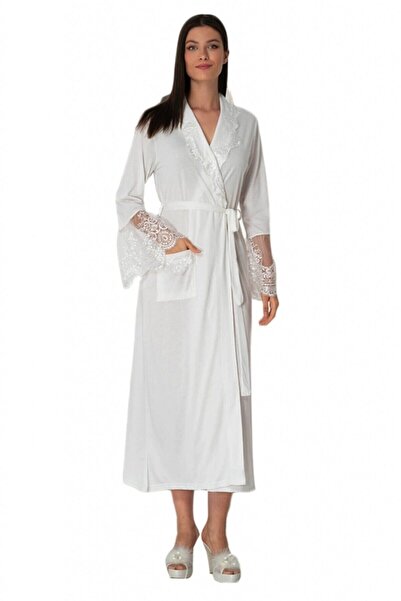 HAMİLE ÇARŞISI Rochie de maternitate Mecit Lacy Ecru 5342