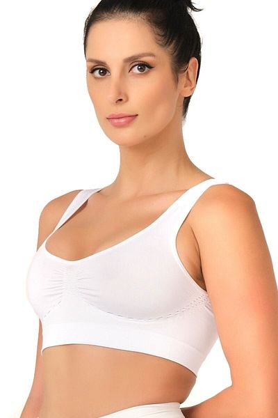 Emay Korse Corset sutien alb fără cusături pentru femei 4015