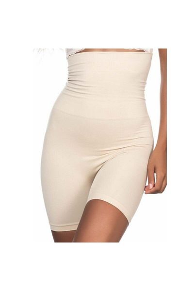 Emay Corset boxer cu două straturi, bej, fără sudură