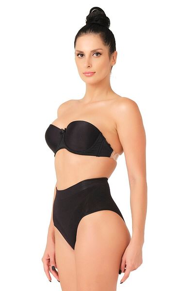 Emay Chiloți corset subțiri fără sudură cu talie joasă, negru, sezon nou