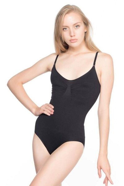Emay Corset alb fără cusături pentru femei, cu snap pe toată lungimea