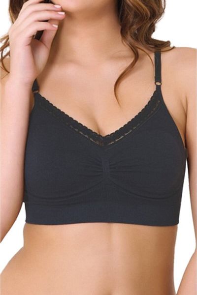 Emay Sutien negru cu două straturi pentru femei 4035s