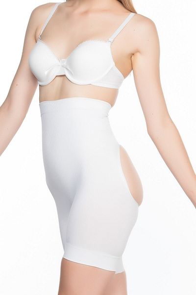 Emay Korse Corset boxer alb cu șold deschis emailat - 2032