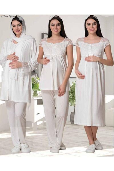 Mecit 1623 Ecru Maternity 7-Piece Mawlid Set