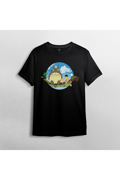 Pixxa Studio Ghibli - My Neighbor Totoro 100% βαμβακερό μπλουζάκι με λαιμόκοψη