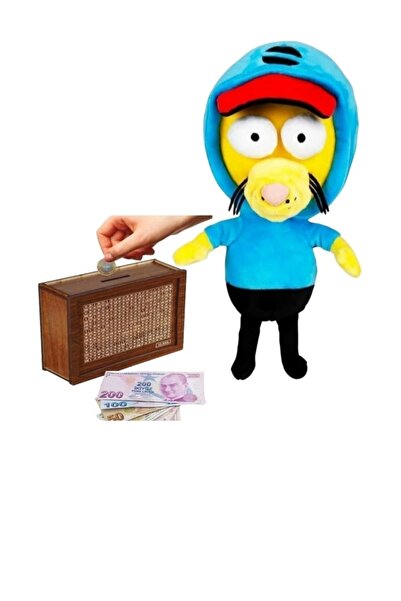 Şeker Adası Lisanslı Kral Şakir 30 Cm Peluş Ve Ahşap Hedefli Kumbara Para Bir...