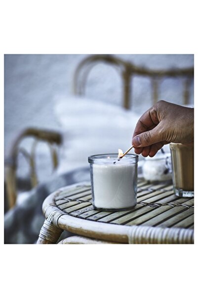 IKEA Jamlık Açık Bej 40 Saat Vanilya Bardakta Kokulu Mum